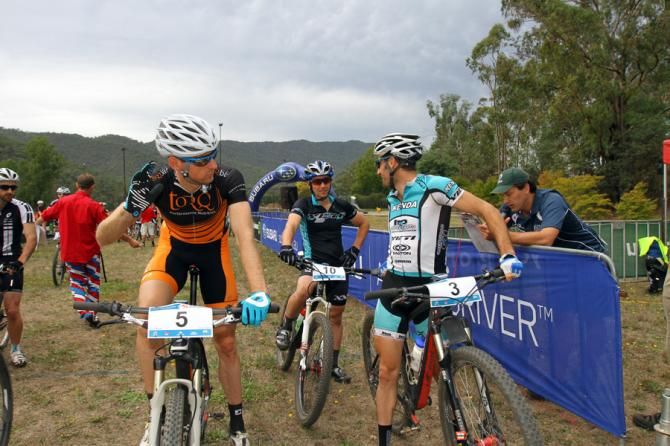 Sid Taberlay and Trent Lowe at the start