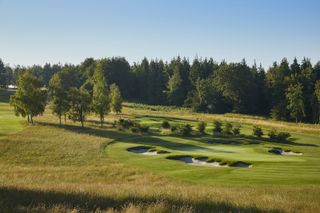 Par-3 12th hole on the Downs course at Goodwood