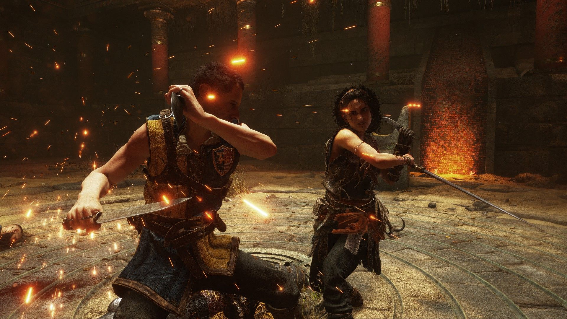 Resonance: A Plague Tale Legacy screenshot of Sophia fighting enemies.