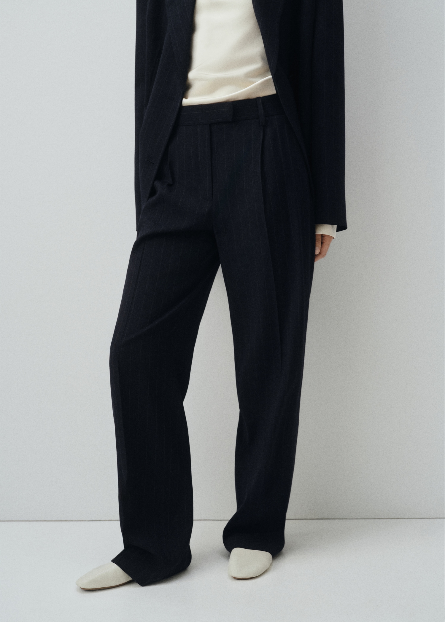 Pinstripe Suit Trousers - Women | Mango United Kingdom