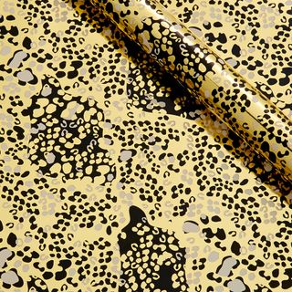 Linea black and gold animal print wrapping paper