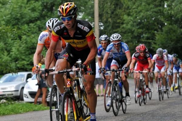 Stijn Devolder puts in an effort.