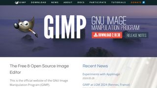 Website screenshot for GIMP