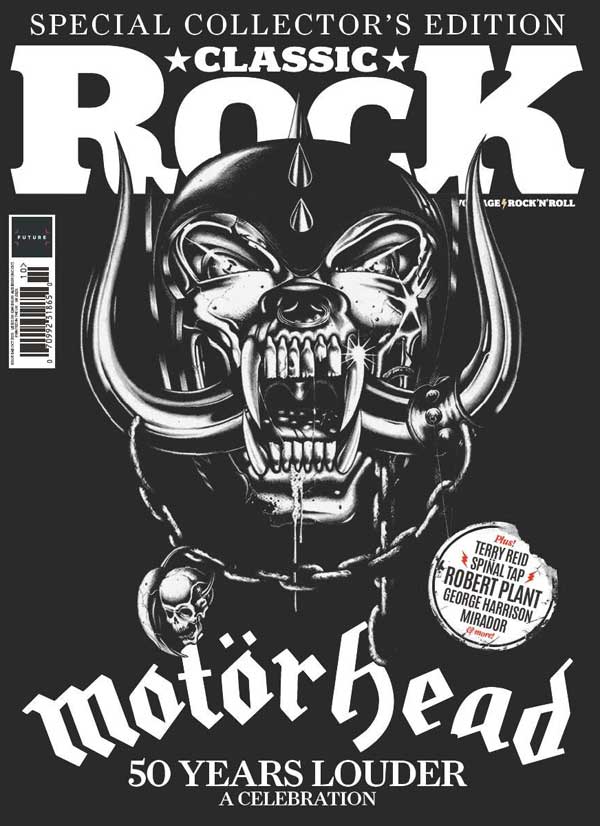The cover of Classic Rock 345 featuring Motörhead's Snaggletooth logo