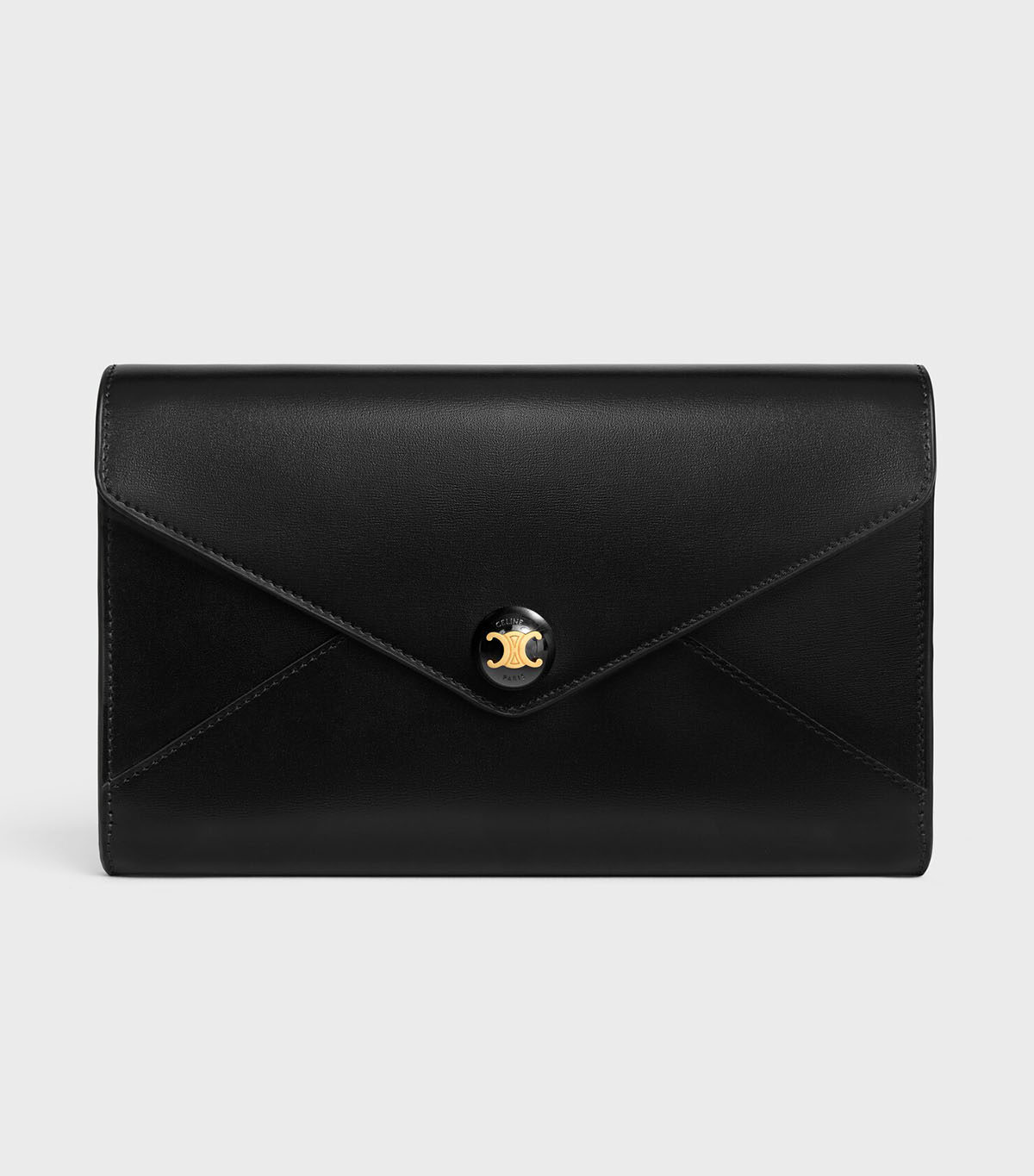 CELINE, Envelope Wallet on Chain in Shiny Calfskin