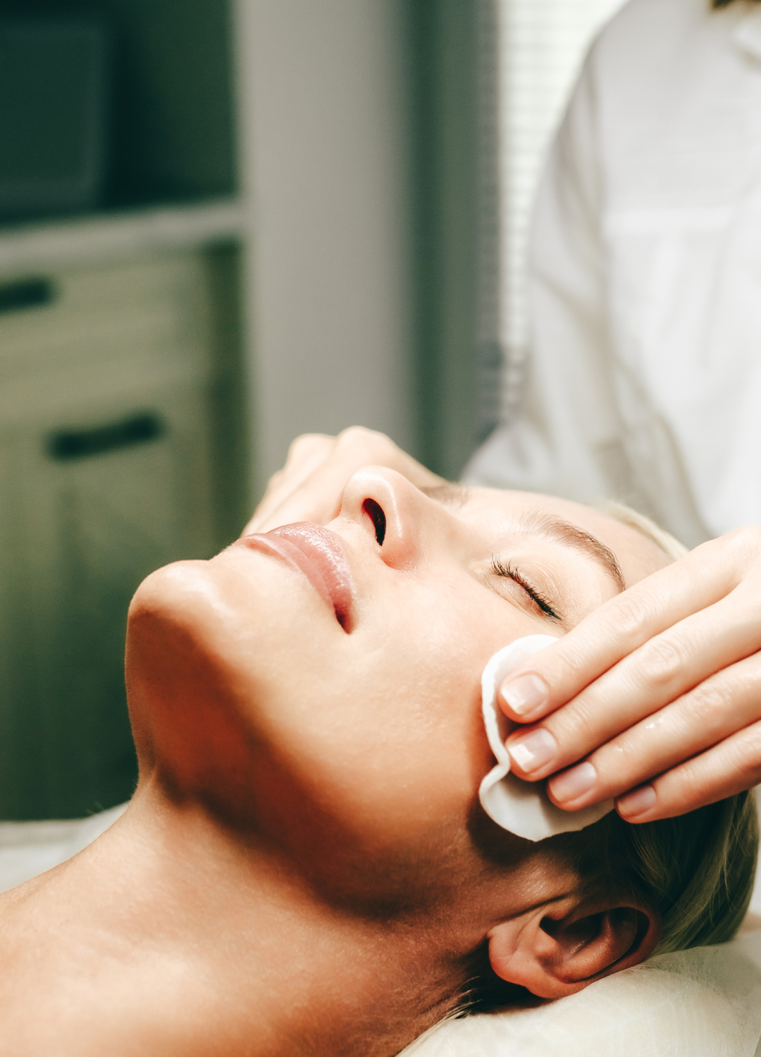 Woman having a facial
