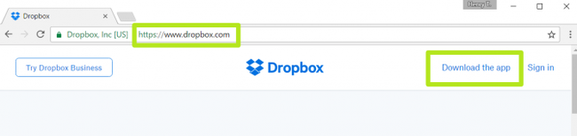 dropbox app opens file explorer