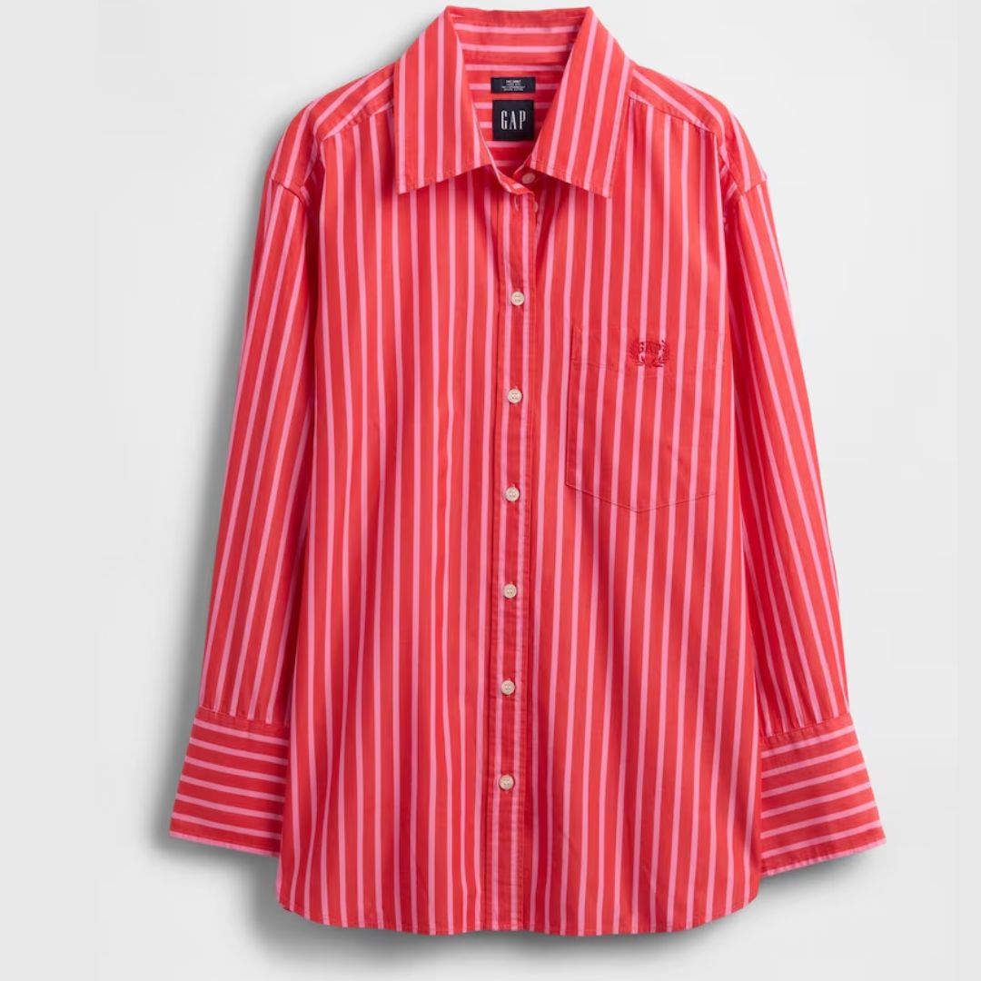 GAP Red Cotton Poplin Shirt