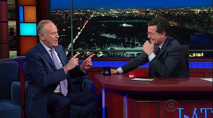 Bill OReilly spars with his alter-ego, Stephen Colbert