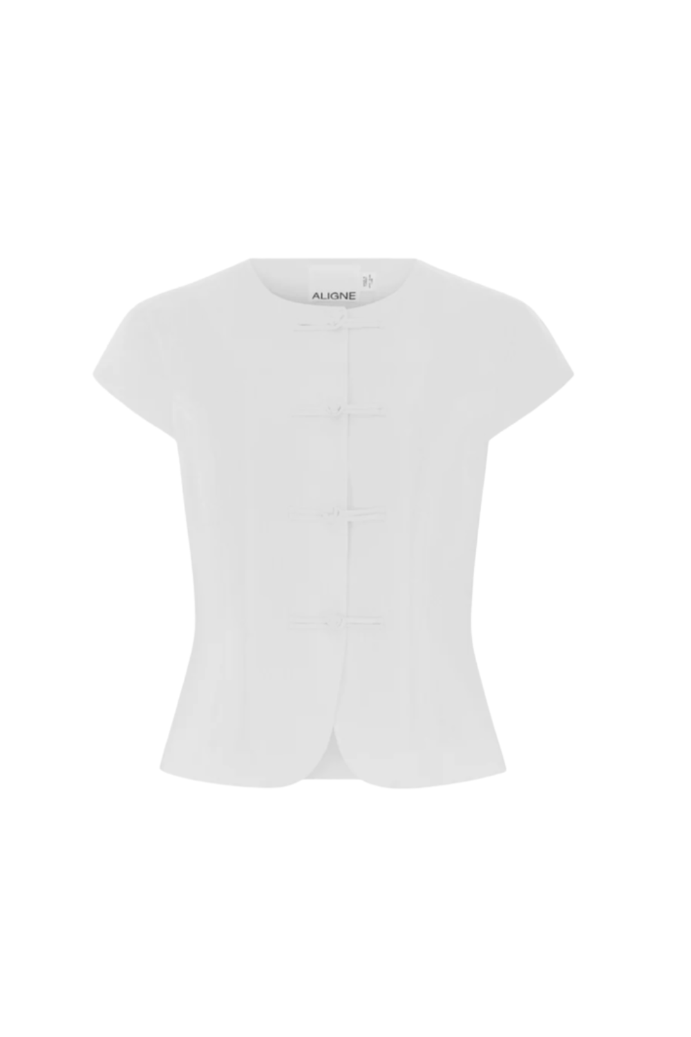 ALIGNE, Connie Round Neck Linen Top
