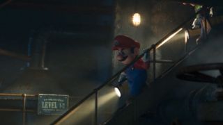Mario entering 1-2 underground level in The Super Mario Bros. Movie