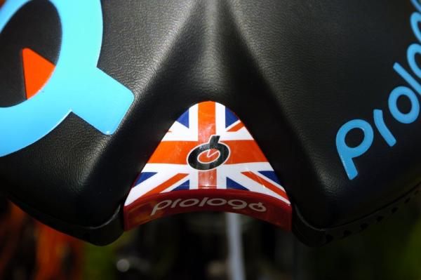 An up close shot of Ben Swift's Prologo Scratch Pro TR personalization.