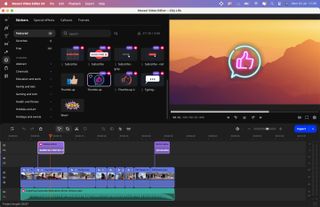 Screenshots of the Movavi Video Editor 2024 software