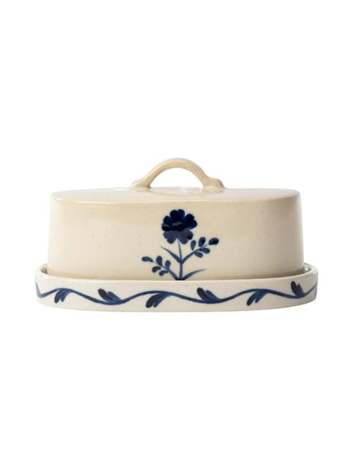 Mary Hand-Painted Butter Dish