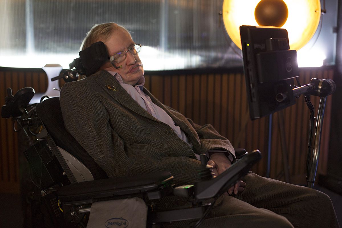 Stephen Hawking appearing in the documentary Leaving Earth: Or How To Colonize a Planet