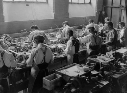 A button factory in 1909