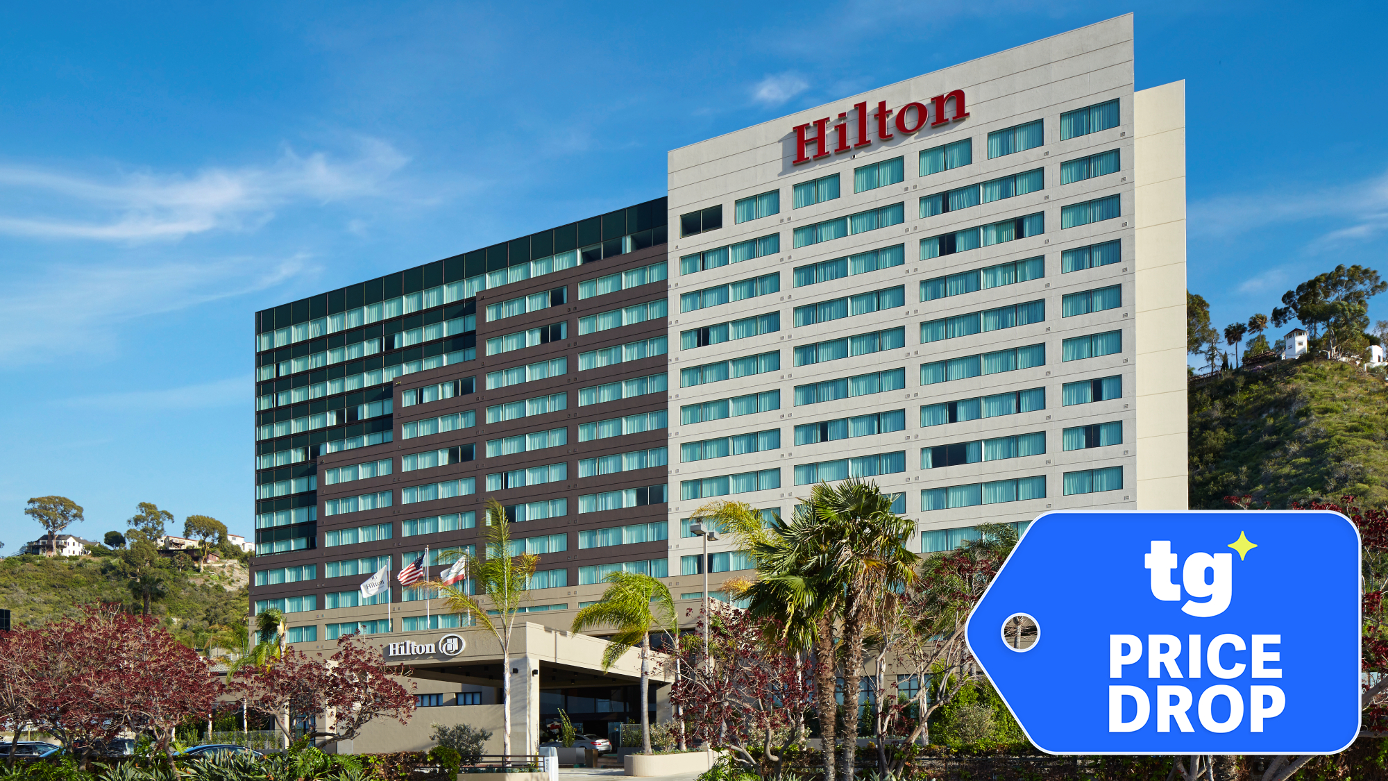 Exterior shot of a Hilton hotel