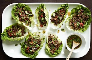 Chilli beef lettuce wraps