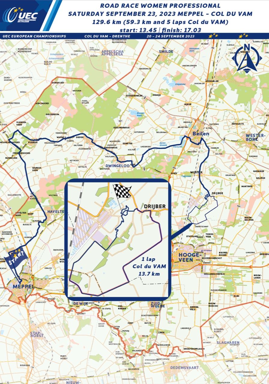 UEC Road European Championships 2023 Maps