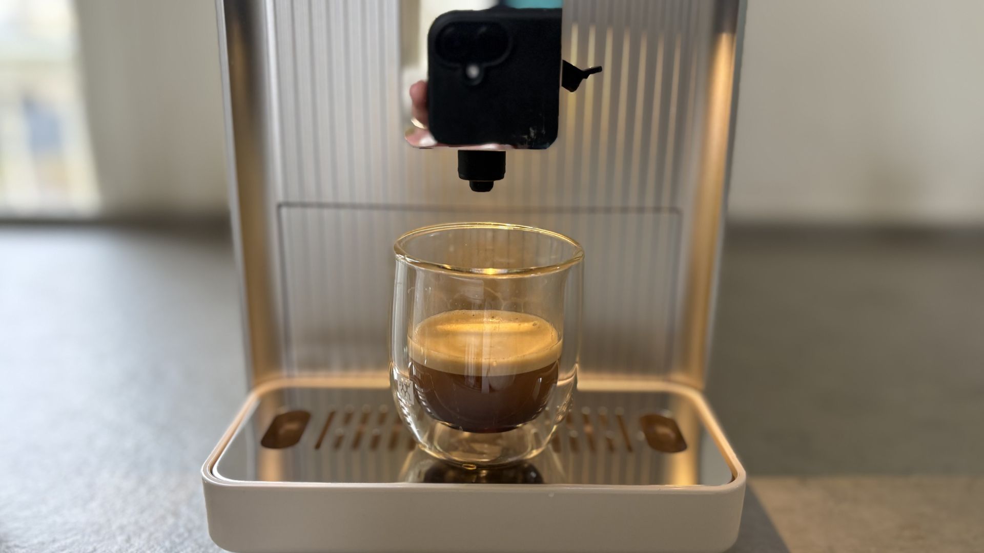 Dreame Ecceluxe Slim Fully Automatic Espresso Machine being tested