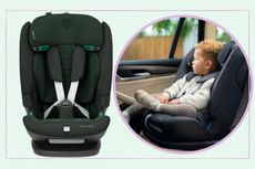 Two images of the Maxi Cosi Titan Pro iSize car seat