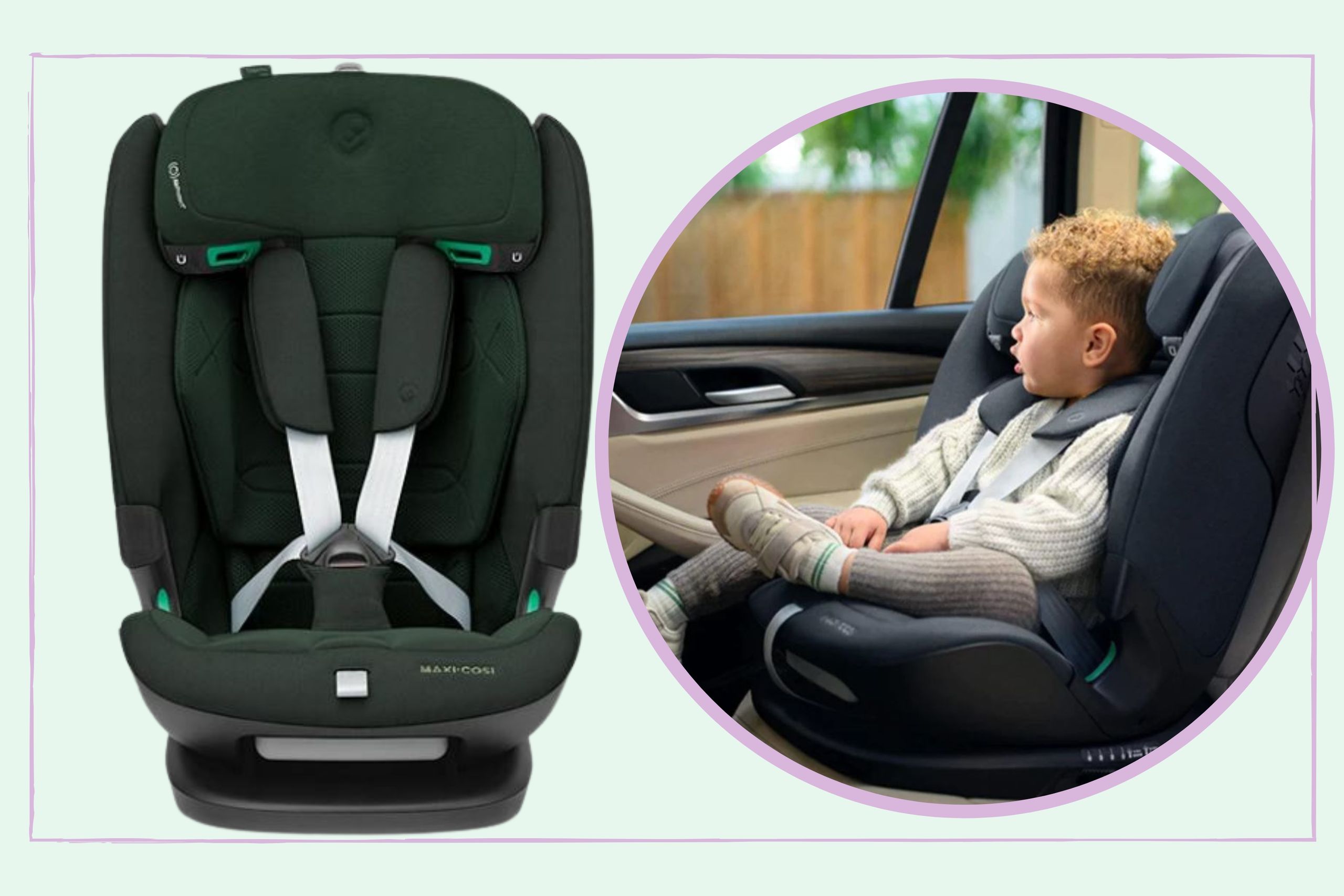 maxi cosi 360 slide Maxi-Cosi Coral Pro Car Seat Uncharted Supply Co. THE Color:Stone Grey ( Silver Frame ) w/ Mirage Grey and eco C&F Design Universal System