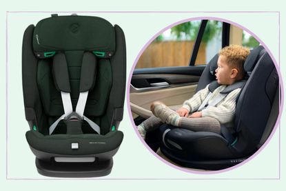 Two images of the Maxi Cosi Titan Pro iSize car seat