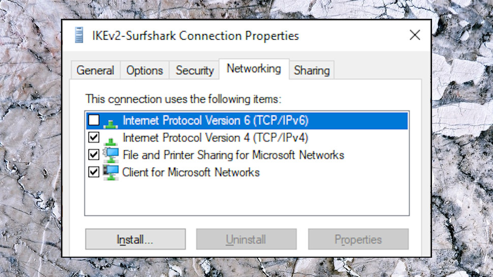 Disabling IPv6 on Windows network connections can prevent IPv6 data leaks
