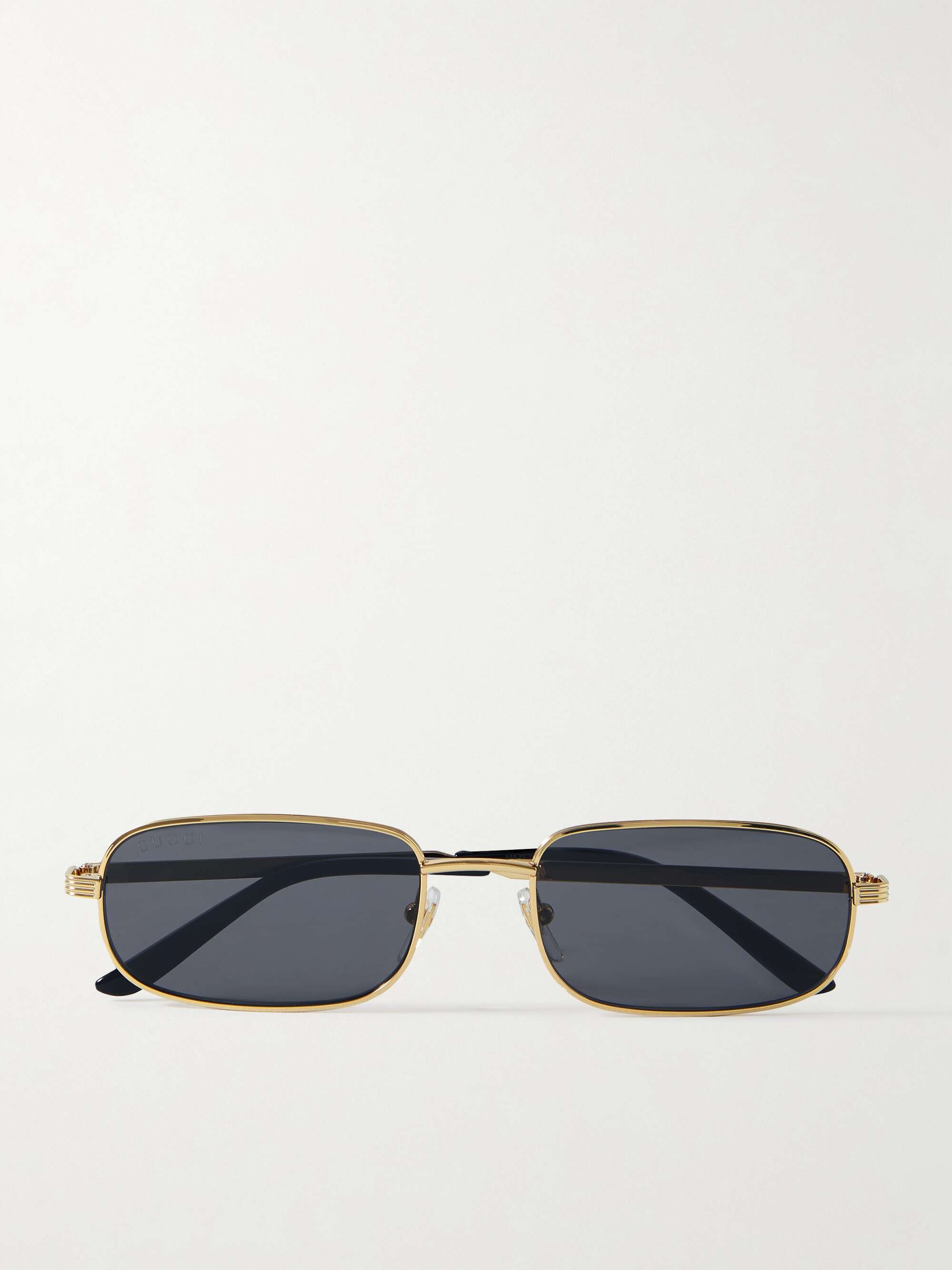 Rectangular-Frame Gold-Tone Sunglasses