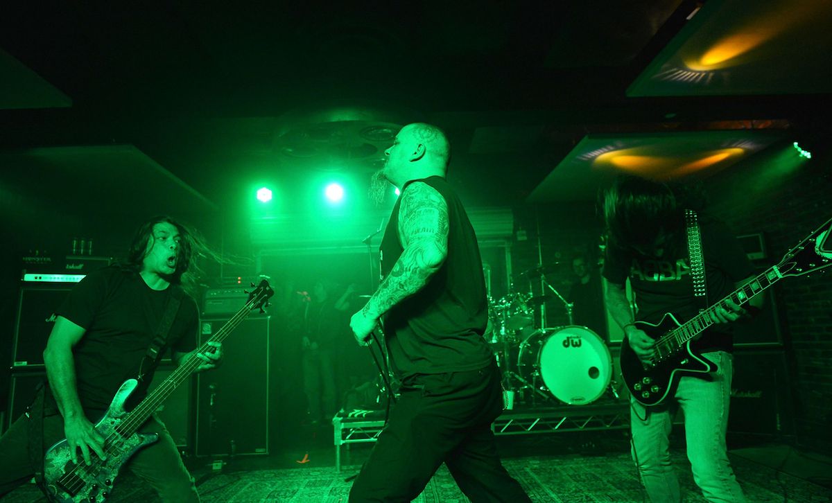 Robert Trujillo, Philip Anselmo and Dave Grohl
