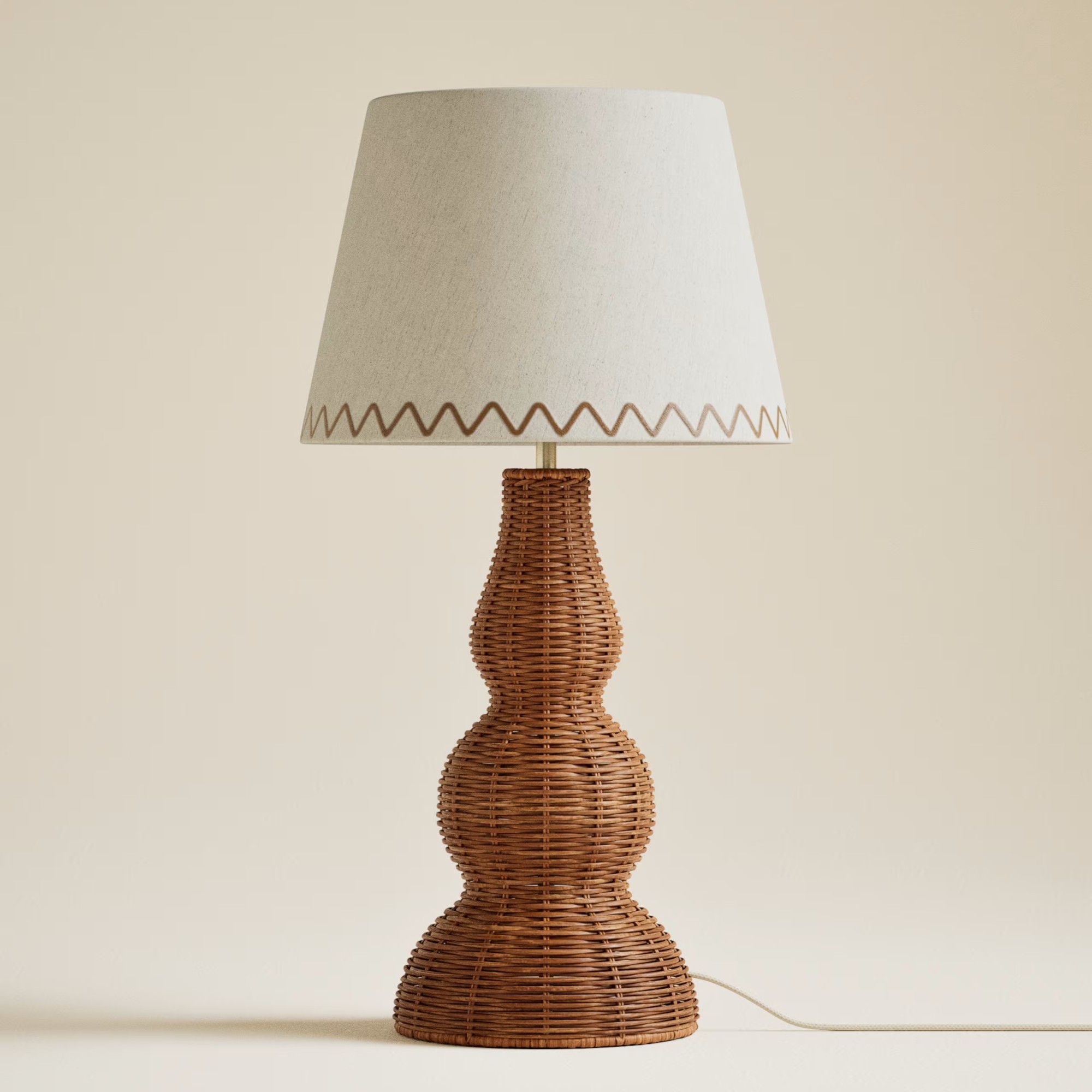 M&amp;amp;S Wicker Graduated Base Table Lamp