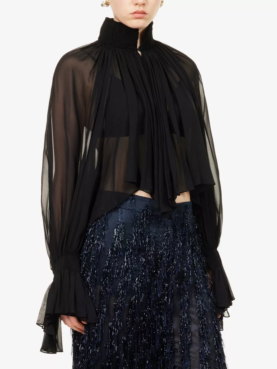 Durer Sheer Silk Top - S