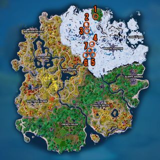 Fortnite Level Up Tokens Part 2 locations map