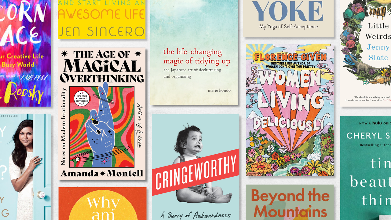 a collage of the best self-help books for women