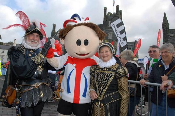 Mascot TOBI and some medieval friends