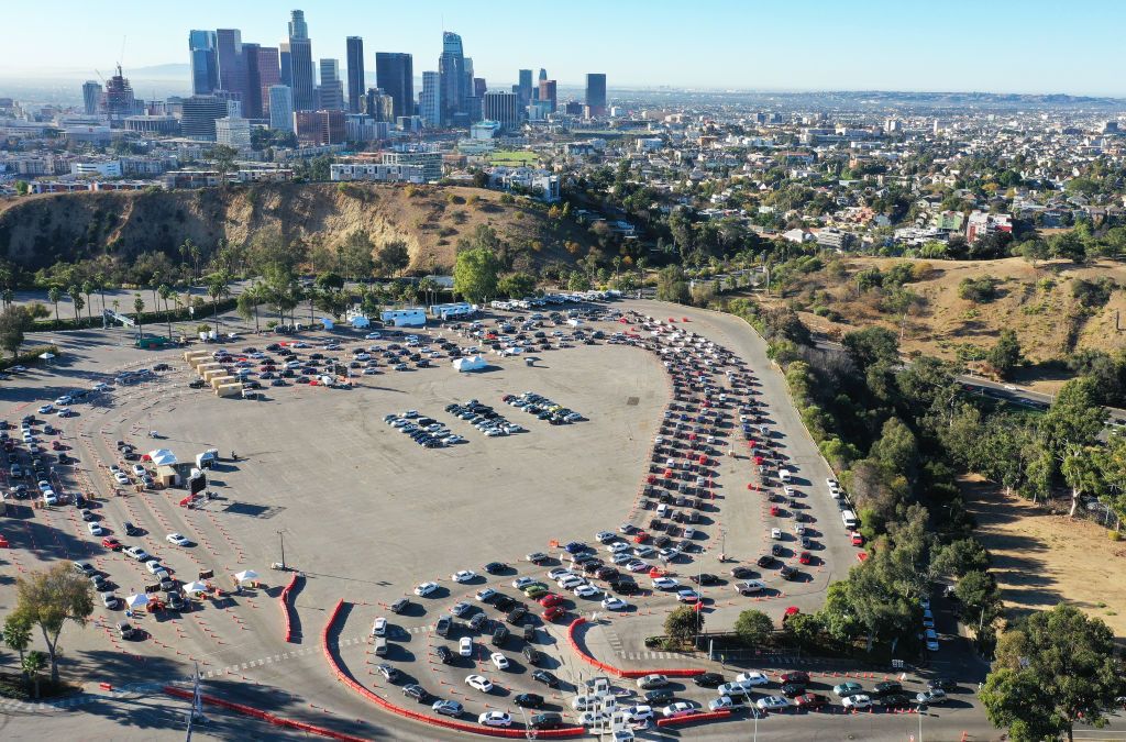 Coronavirus screening in Los Angeles.