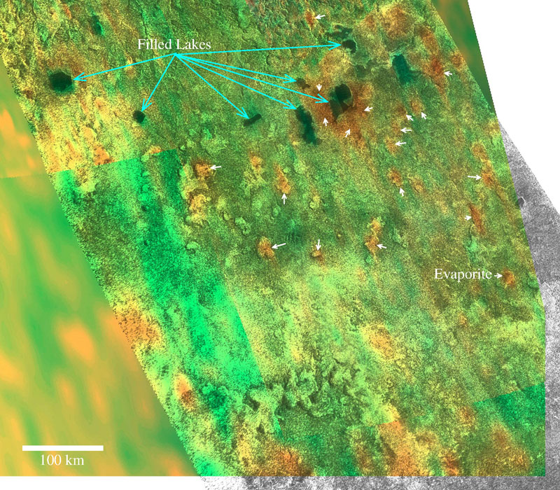 Titan&#039;s Filled and Dry Lakes