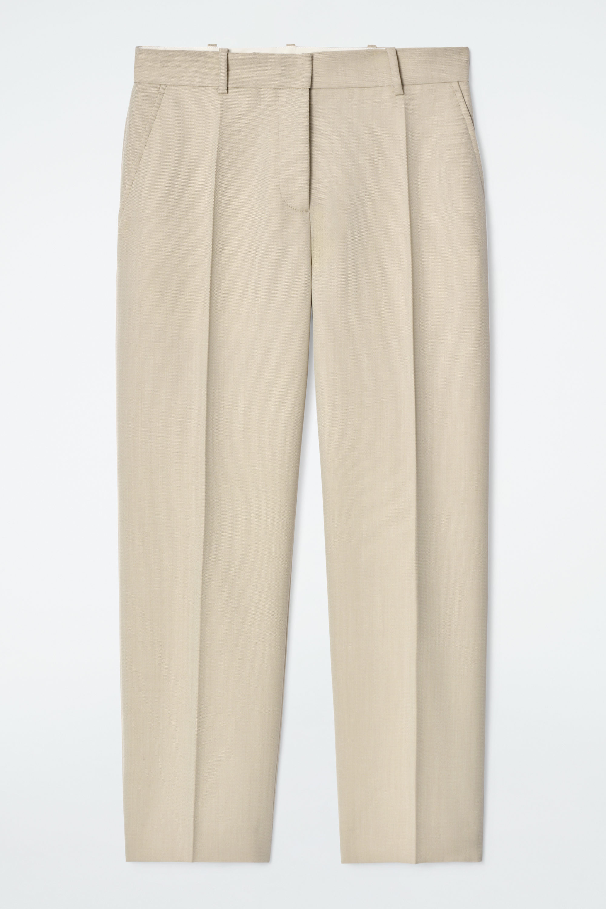 Wool Slim-Leg Trousers
