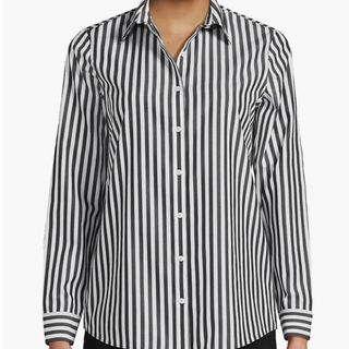 Black and white pinstripe shirt from Land's End