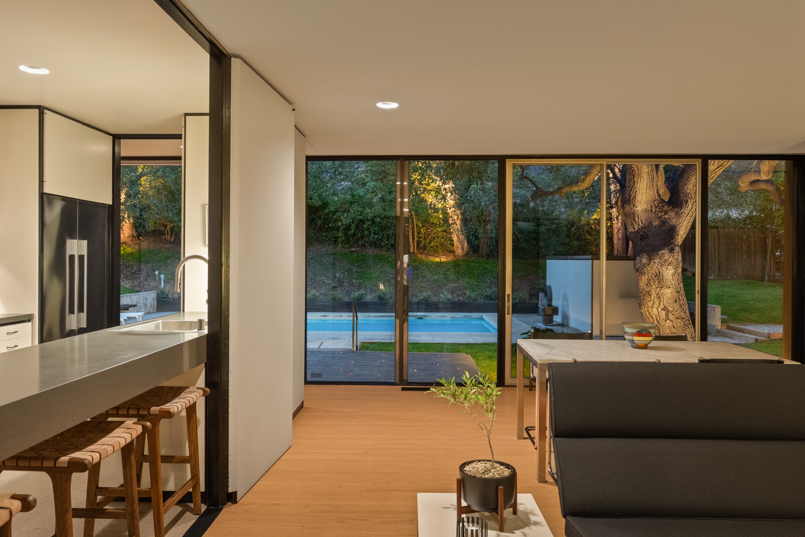 Kitchen and den