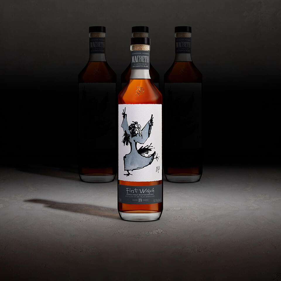 Macbeth whiskey series, illustrated by Quentin Blake