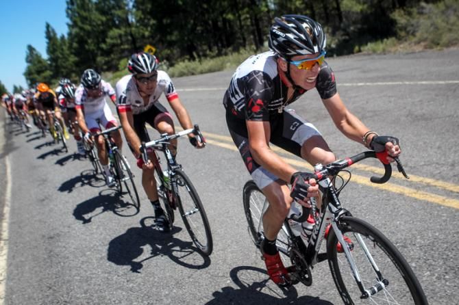 The young guns of Bontgrager and BMC try to get things strung out on the front.