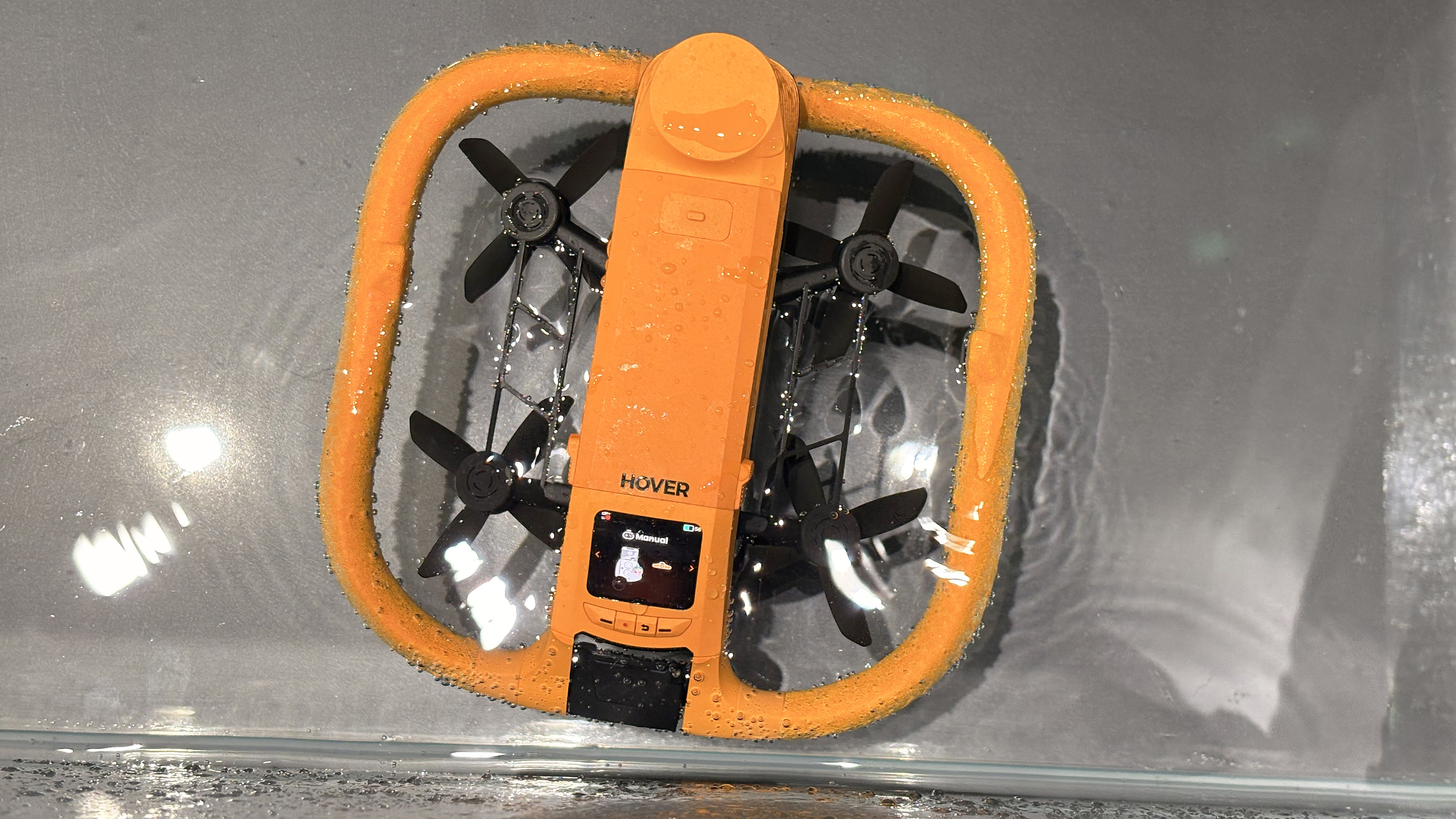 HoverAir Aqua drone demo at CES 2026