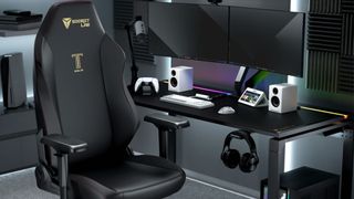 Secretlab Titan Evo Lite marketing image of the chair in a gaming setup