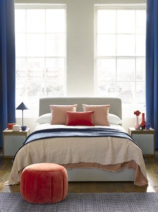 Bedroom with nightstands and ottoman bed by sofa.com