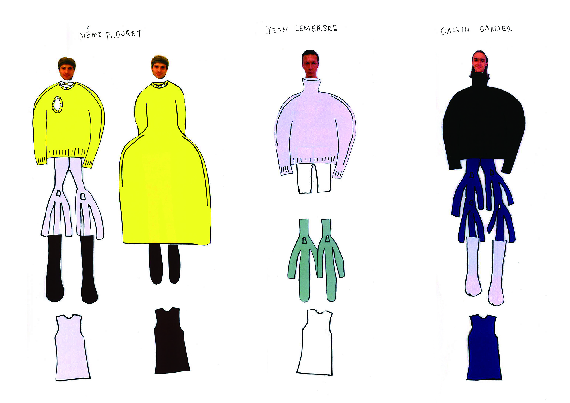 Satoshi Kondo costume sketches
