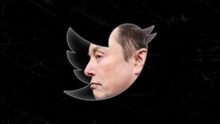 Elon Musk and the Twitter logo