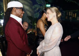 Sophie met with celebrities including Nile Rodgers