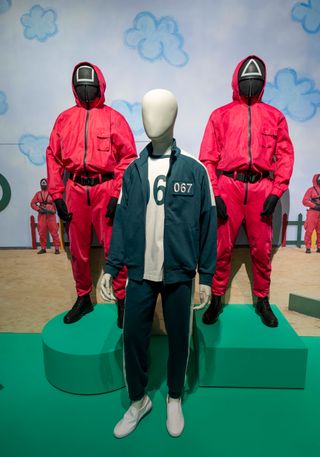 Costumes from Squid Game at the V&A show Hallyu! The Korean Wave