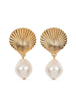 Alana Shell Baroque-Pearl Earrings